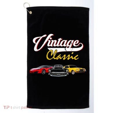Vintage Classic Oldies Cars Golf Towel