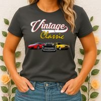 Vintage Classic Oldies Cars Women's T-Shirt thumb 2