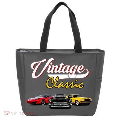 Vintage Classic Oldies Cars Tote Bag