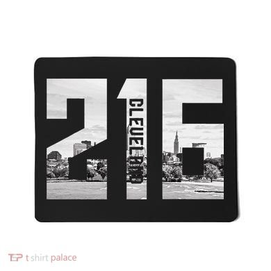 Vintage Cleveland Ohio 216 Area Code Skyline Mousepad