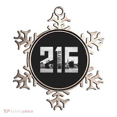 Vintage Cleveland Ohio 216 Area Code Skyline Ornament