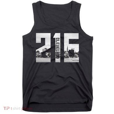 Vintage Cleveland Ohio 216 Area Code Skyline Tank Top
