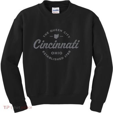 Vintage Cincinnati Ohio 1788 Retro Throwback Souvenir Kids Sweatshirt
