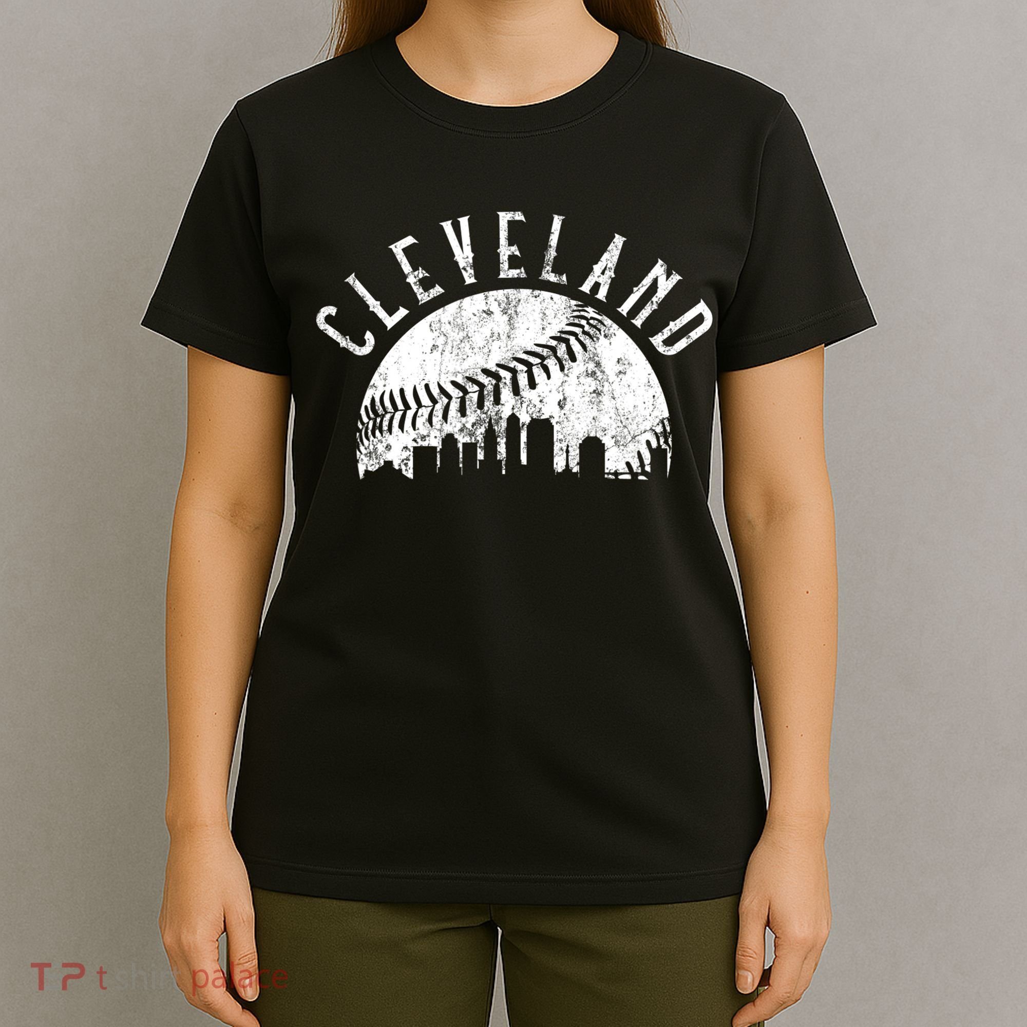 Vintage Cleveland Ohio Skyline Apparel T-Shirt