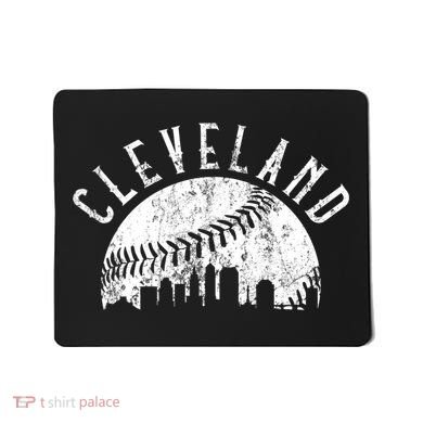 Vintage Cleveland Ohio Skyline Apparel Mousepad