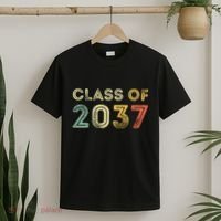 Vintage Class Of 2037 Graduation Senior 2037 T-Shirt thumb 2