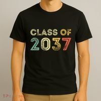 Vintage Class Of 2037 Graduation Senior 2037 T-Shirt thumb 3