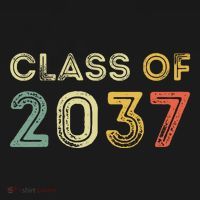 Vintage Class Of 2037 Graduation Senior 2037 T-Shirt thumb 7