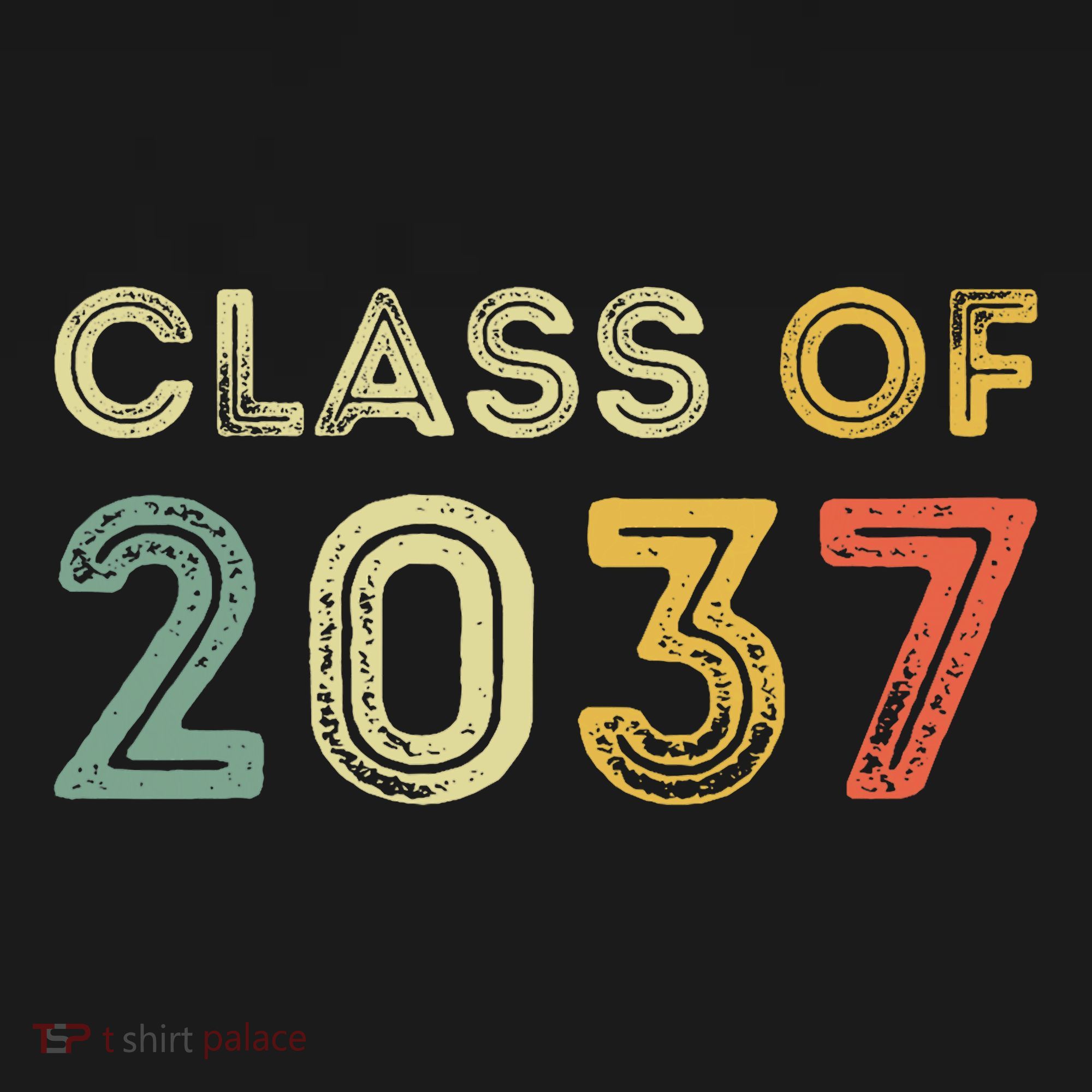 Vintage Class Of 2037 Graduation Senior 2037 T-Shirt