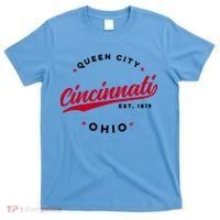 Vintage Cincinnati Ohio Queen City Red Text Meaningful Gift T-Shirt thumb 0