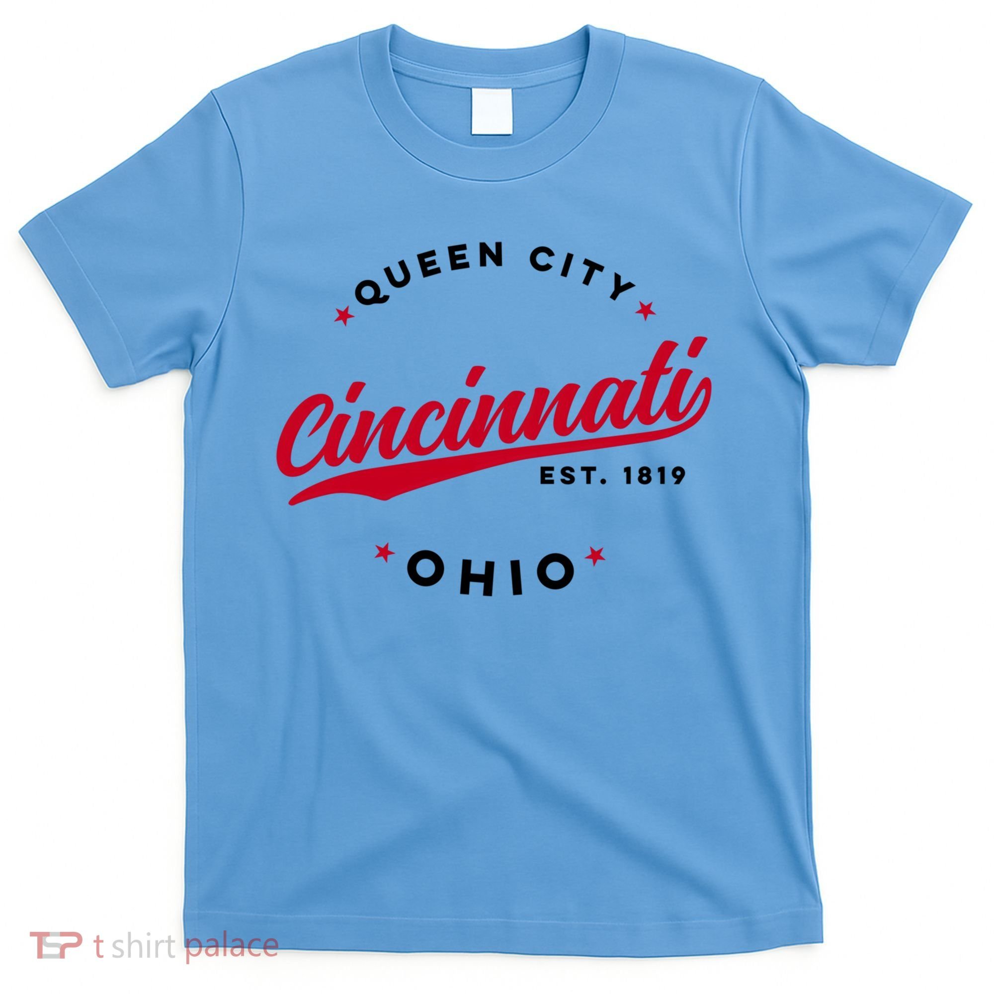 Vintage Cincinnati Ohio Queen City Red Text Meaningful Gift T-Shirt