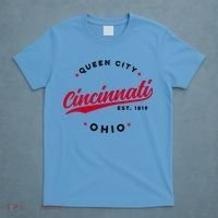 Vintage Cincinnati Ohio Queen City Red Text Meaningful Gift T-Shirt thumb 4