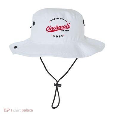 Vintage Cincinnati Ohio Queen City Red Text Meaningful Gift Bucket Hat