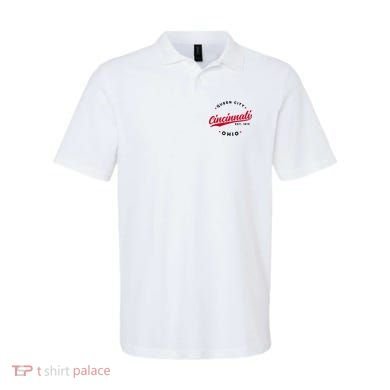 Vintage Cincinnati Ohio Queen City Red Text Meaningful Gift Polo