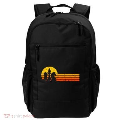 Vintage Chess Player Retro Sunset Design Chess Pieces Backpack