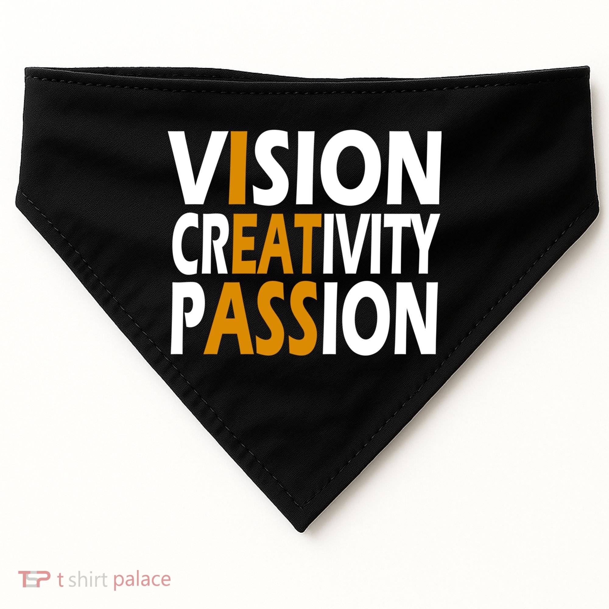 Vision Creativity Passion Funny Humor USA-Made Doggie Bandana