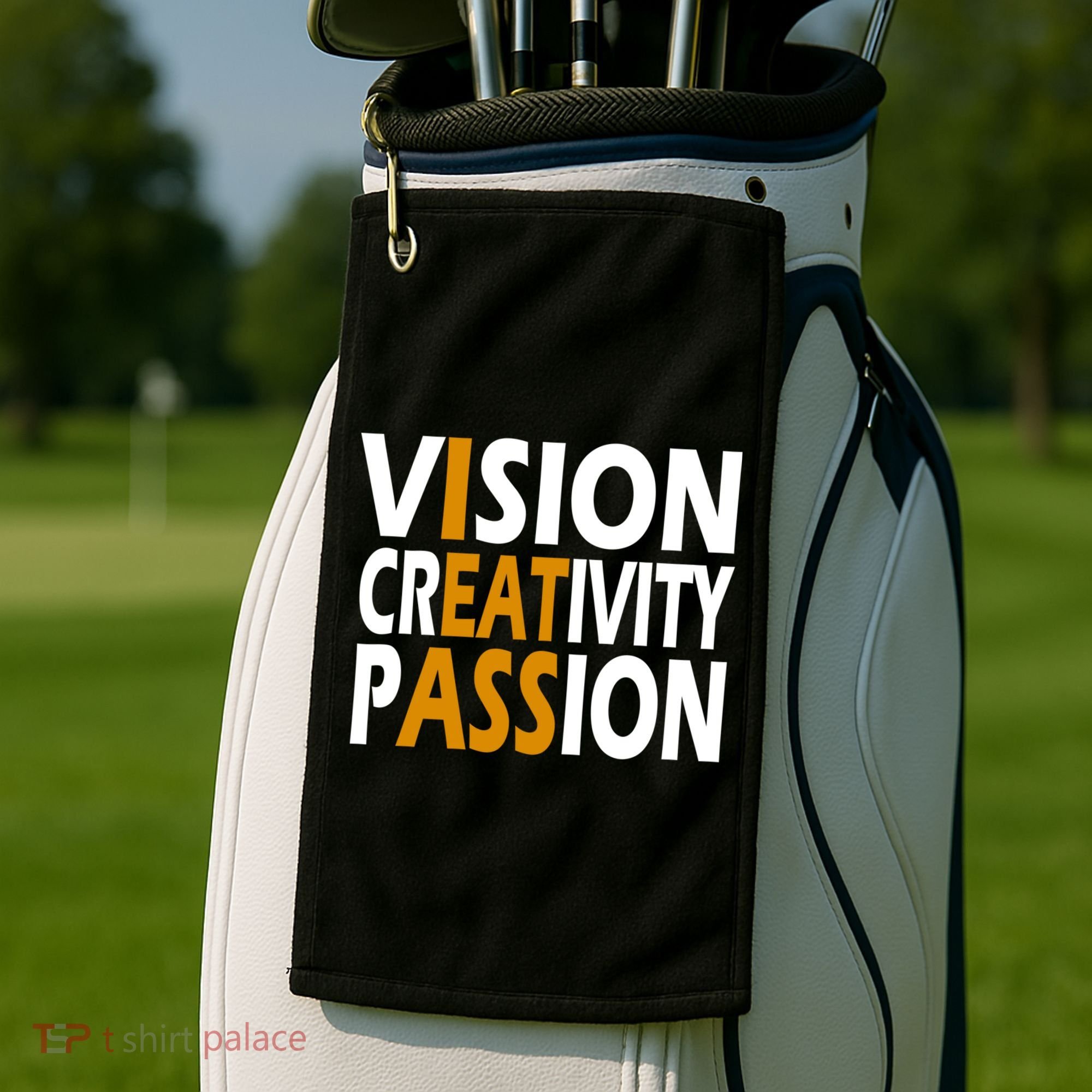 Vision Creativity Passion Funny Humor Golf Towel