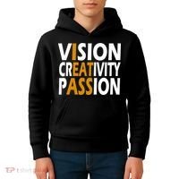 Vision Creativity Passion Funny Humor Kids Hoodie thumb 4