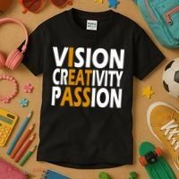 Vision Creativity Passion Funny Humor Kids T-Shirt thumb 3