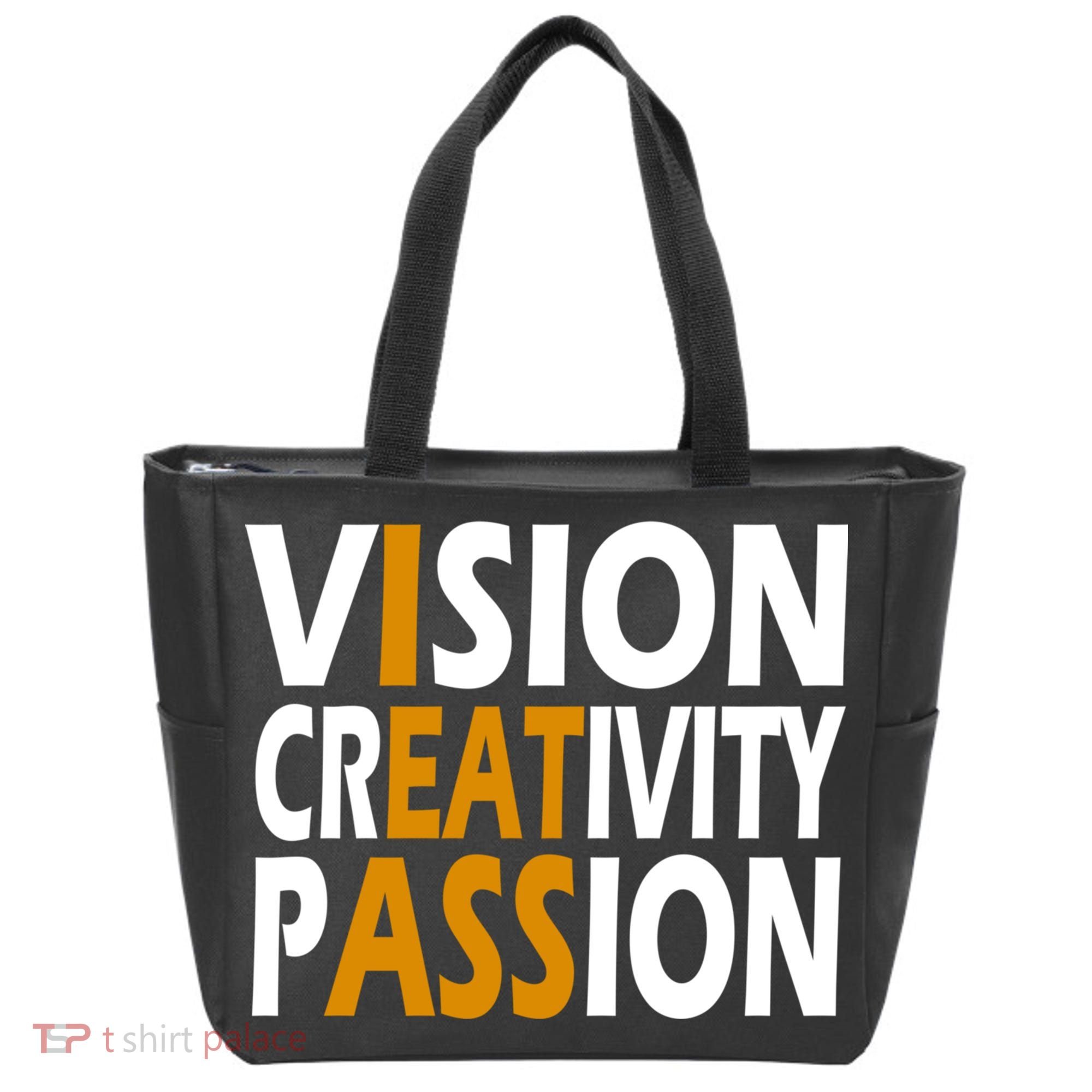 Vision Creativity Passion Funny Humor Tote Bag