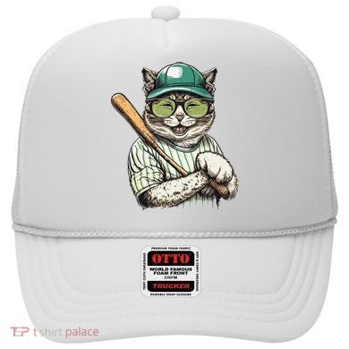 Vintage Cat Playing Baseball Baseball Bat Kitties Lover Hat