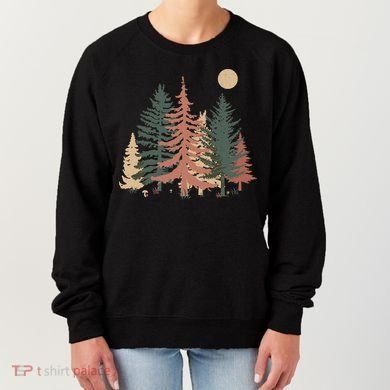Vintage Colors Pine Tree Forest Women's Sweatshirt