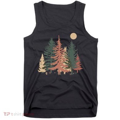 Vintage Colors Pine Tree Forest Tank Top