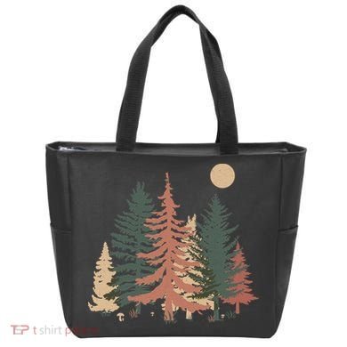 Vintage Colors Pine Tree Forest Tote Bag
