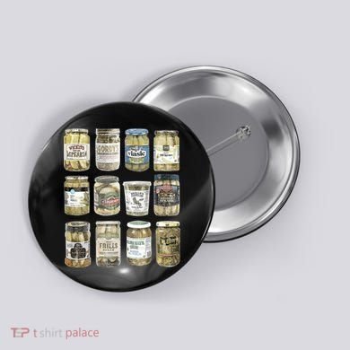 Vintage Canned Pickles Retro Pickles Lovers Canning Pickle Button
