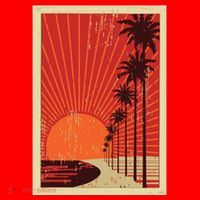 Vintage California Poster Sunset Beach T-Shirt thumb 7