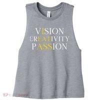 Vision Creativity Passion Women's Racerback Cropped Tank thumb 0
