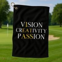 Vision Creativity Passion Golf Towel thumb 1