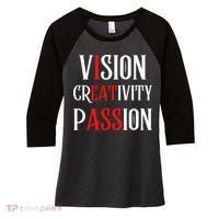 Vision Creativity Passion Women's Tri-Blend 3/4-Sleeve Raglan Shirt thumb 0