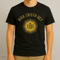 Viva Cristo Rey Roman Catholic T-Shirt thumb 3