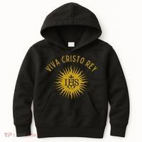 Viva Cristo Rey Roman Catholic Kids Hoodie thumb 0