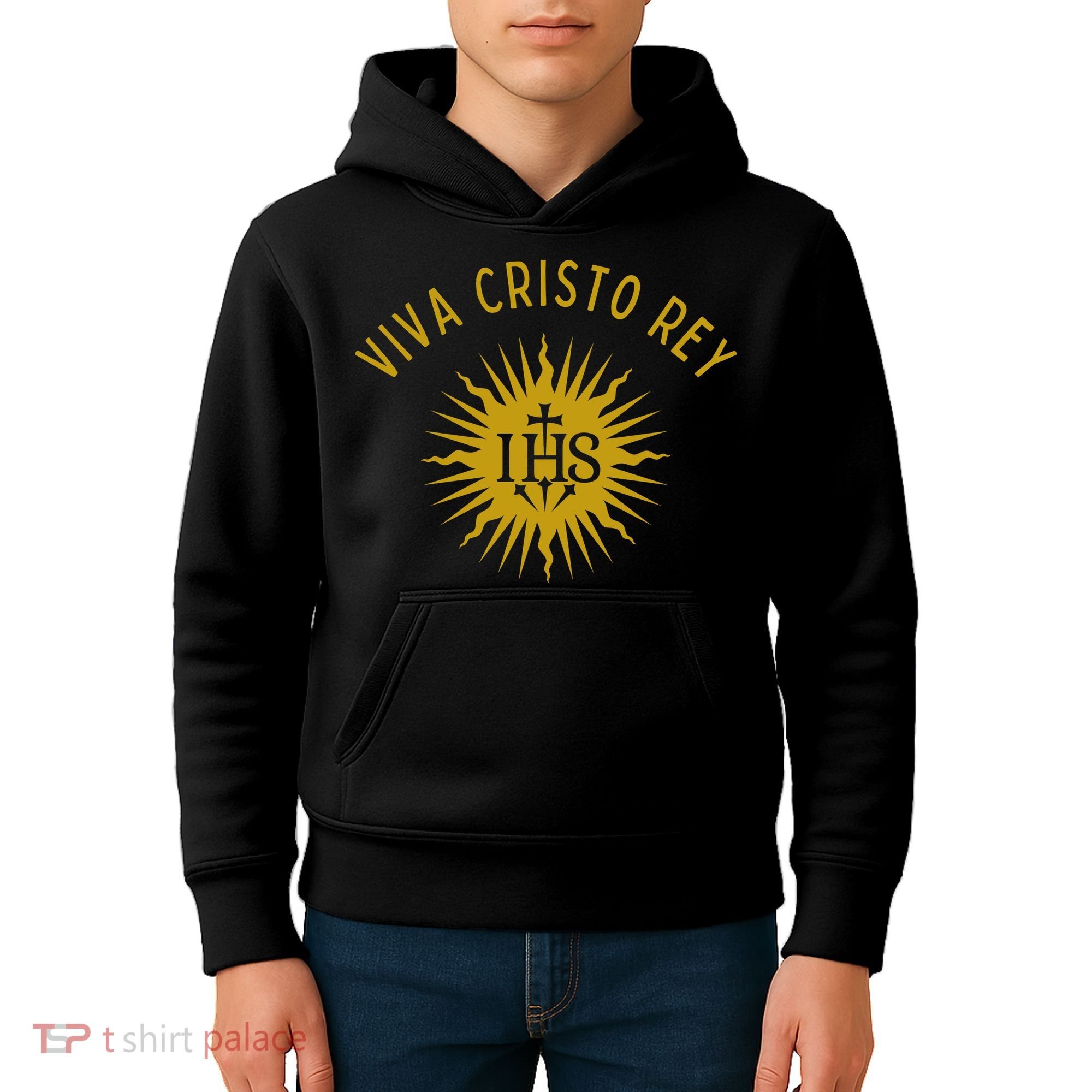 Viva Cristo Rey Roman Catholic Kids Hoodie