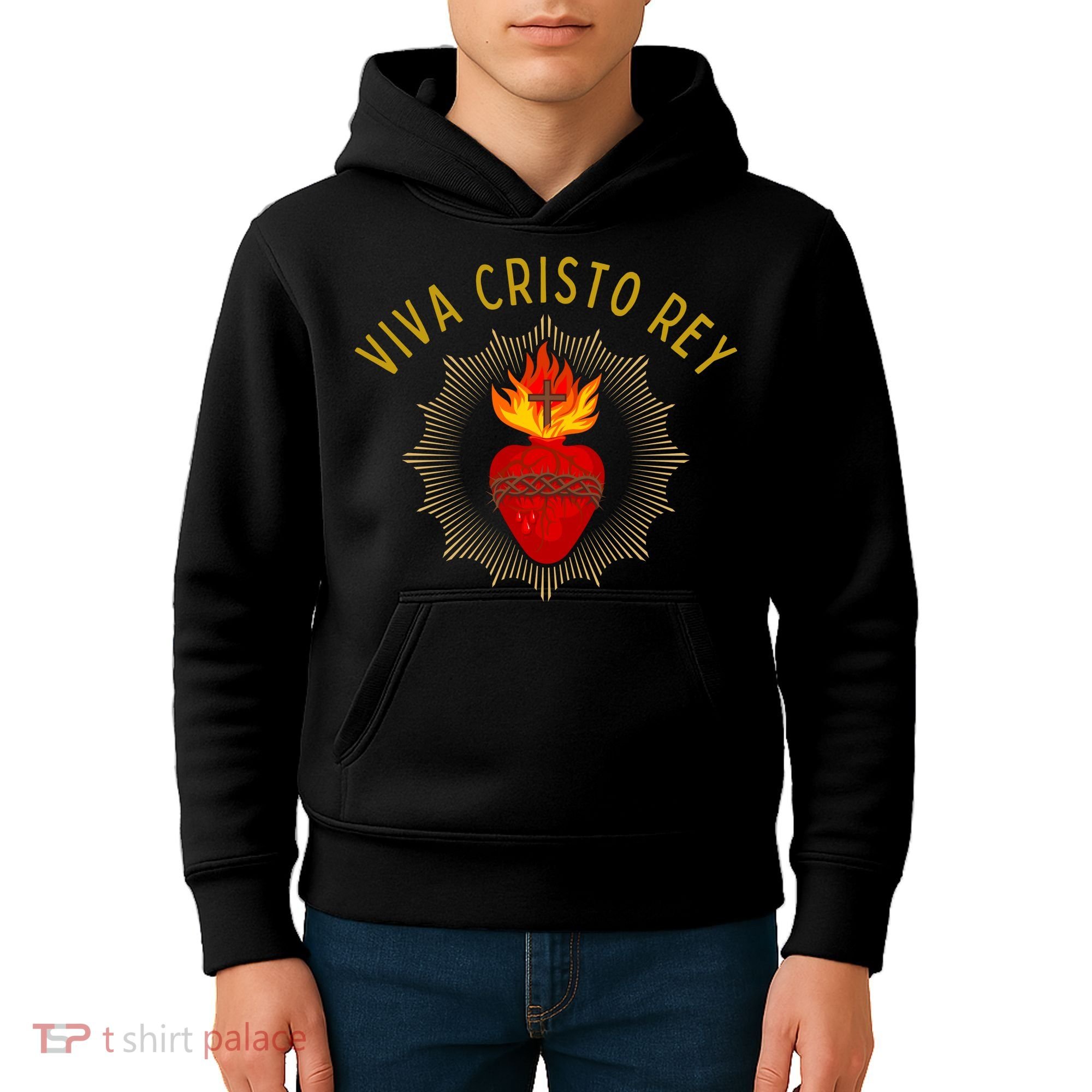 Viva Cristo Rey Roman Catholic Kids Hoodie