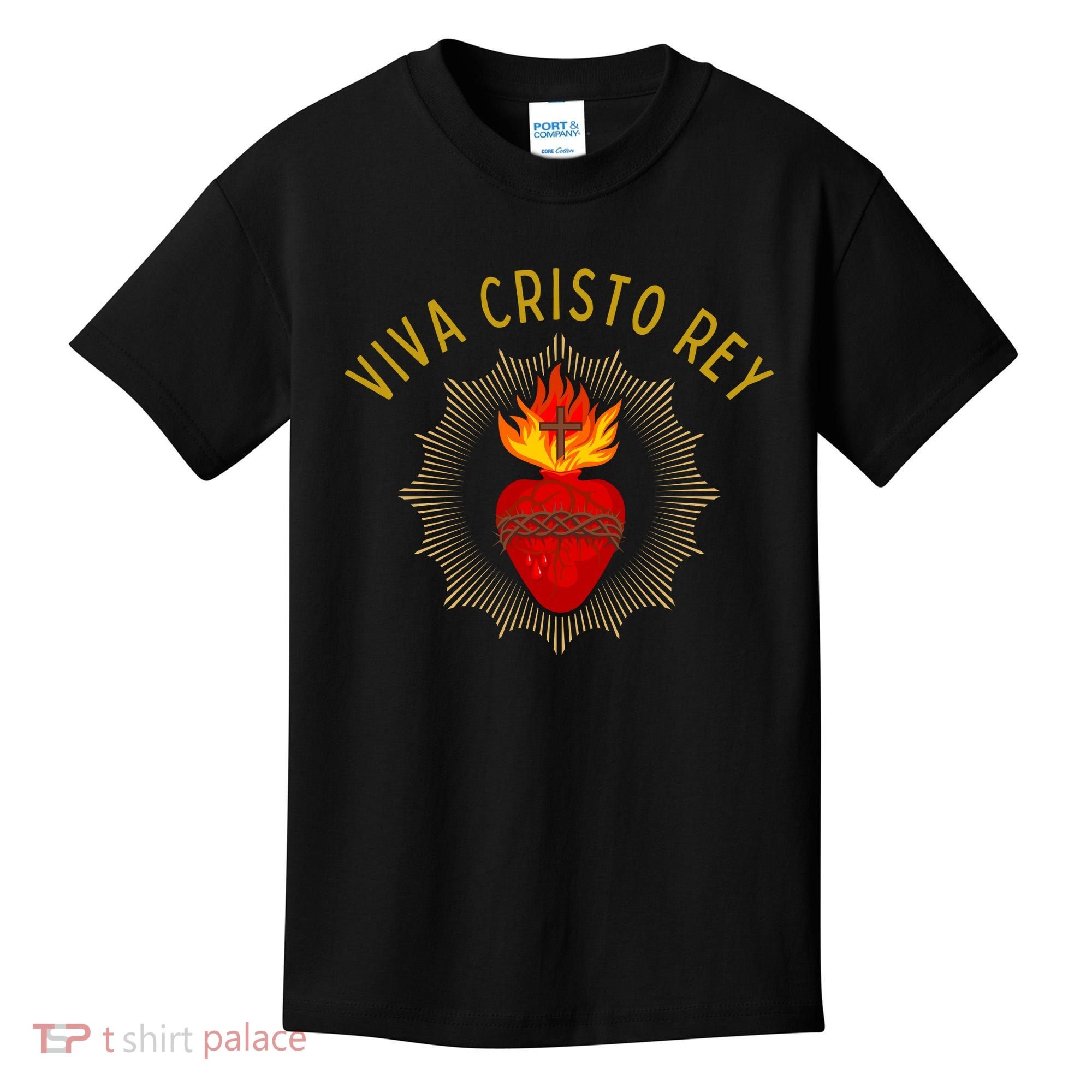 Viva Cristo Rey Roman Catholic Kids T-Shirt