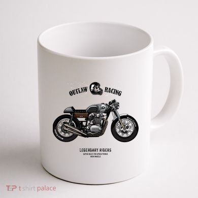 Vintage Cafe Racer Poster Coffee Mug back