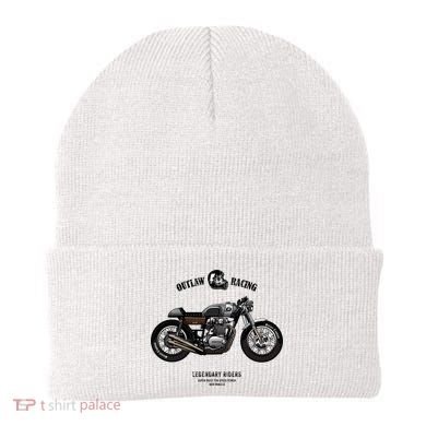 Vintage Cafe Racer Poster Beanie