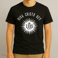 Viva Cristo Rey Catholic Christian Bible Verse Religious T-Shirt thumb 3