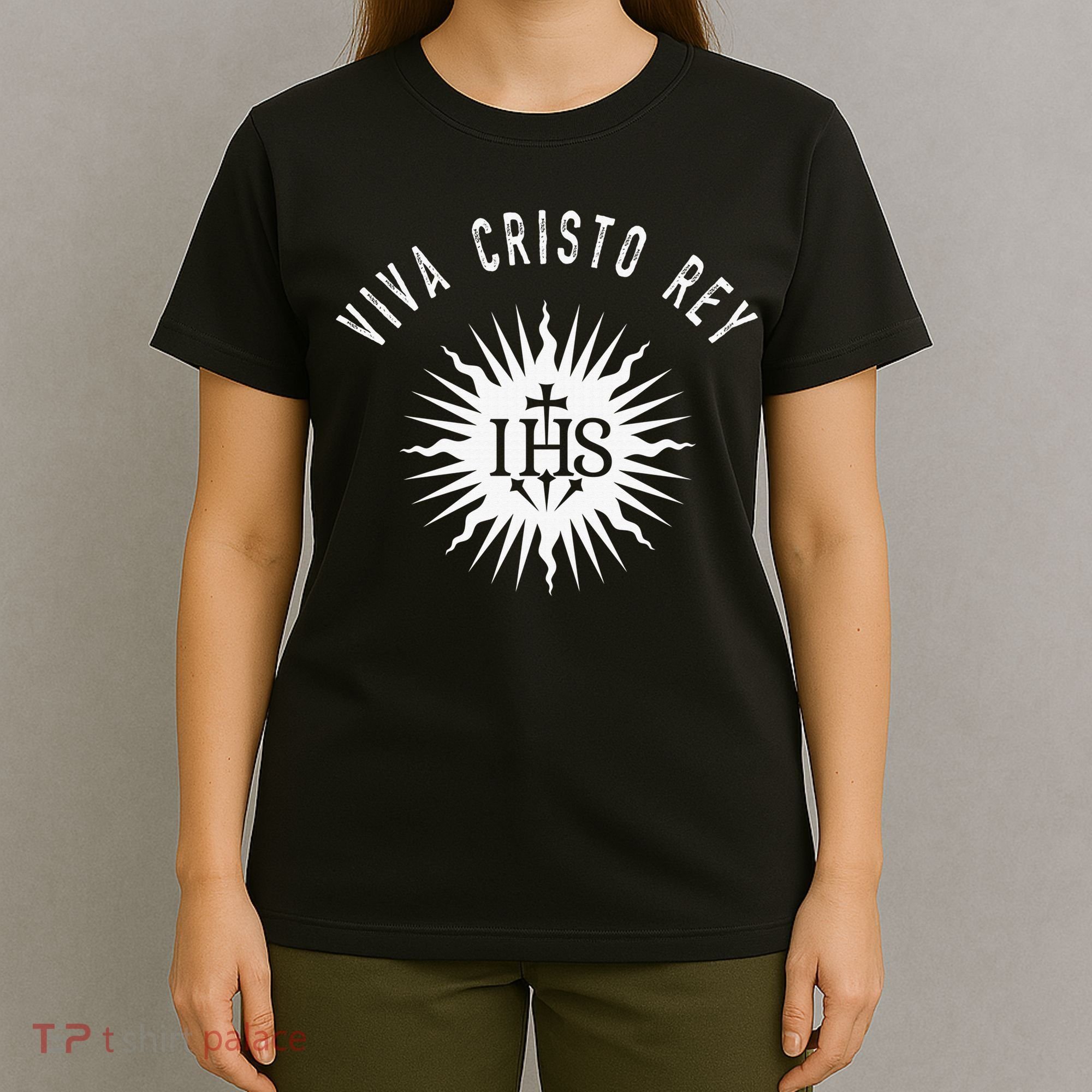 Viva Cristo Rey Catholic Christian Bible Verse Religious T-Shirt