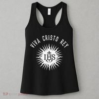 Viva Cristo Rey Catholic Christian Bible Verse Religious Women's Tank Top thumb 3