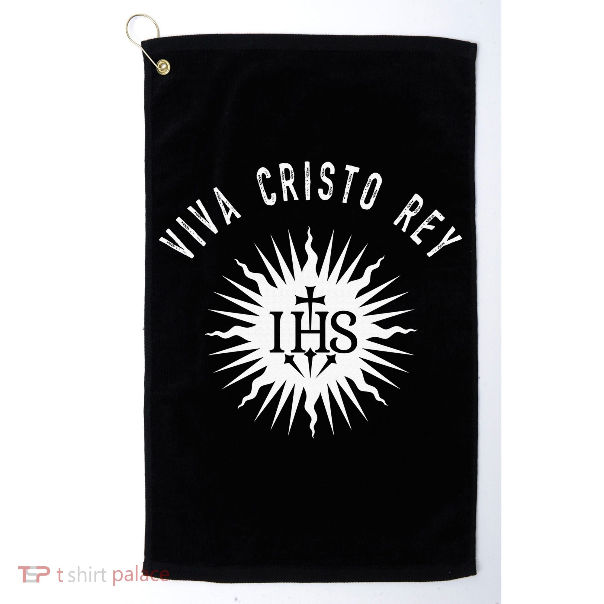 Viva Cristo Rey Catholic Christian Bible Verse Religious Golf Towel