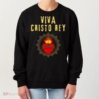 Viva Cristo Rey Roman Catholic Gift Women's Sweatshirt thumb 0