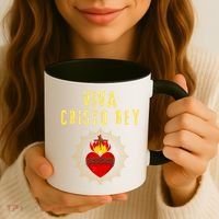 Viva Cristo Rey Roman Catholic Gift Coffee Mug thumb 3