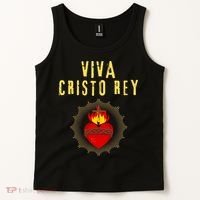 Viva Cristo Rey Roman Catholic Gift Tank Top thumb 2