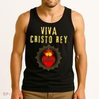 Viva Cristo Rey Roman Catholic Gift Tank Top thumb 3