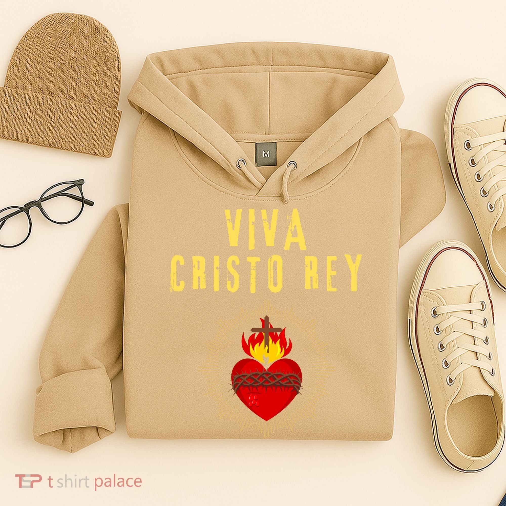 Viva Cristo Rey Roman Catholic Gift Hoodie