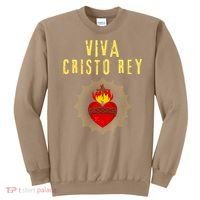 Viva Cristo Rey Roman Catholic Gift Sweatshirt thumb 0